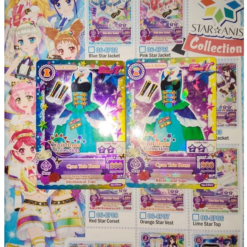 Kartu Aikatsu Tristar Team T Cyan Trio Dress Yurika Todo