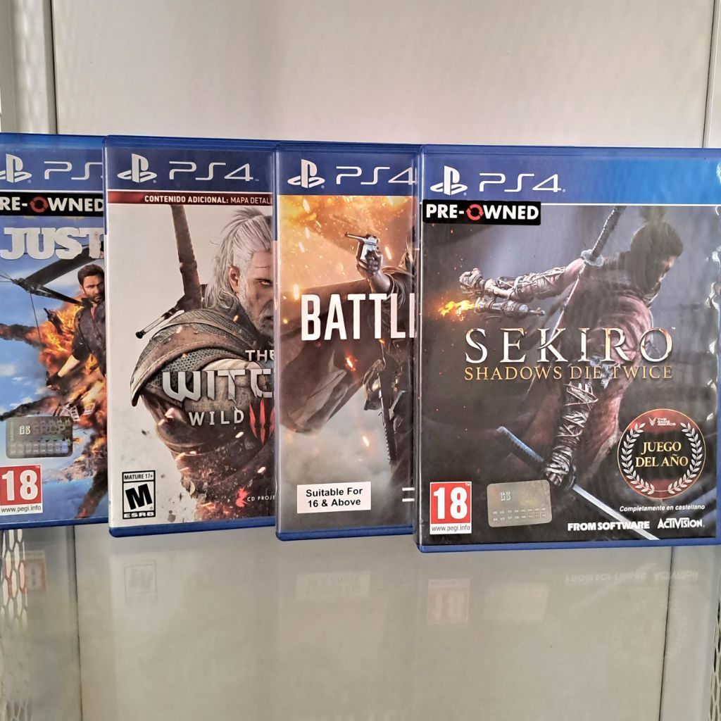 Kaset BD PS4 Sekiro Shadows Die Twice GOTY / Witcher 3 Wild Hunt / Just Cause 3 / Battlefield 1