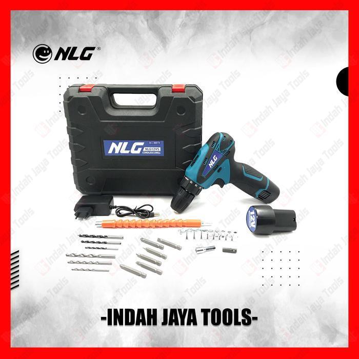 NLG 12VS Bor Cordless Drill Charger 12 Volt - Cas Bor Besi Kayu Bolak Balik Baterai NLG12VS