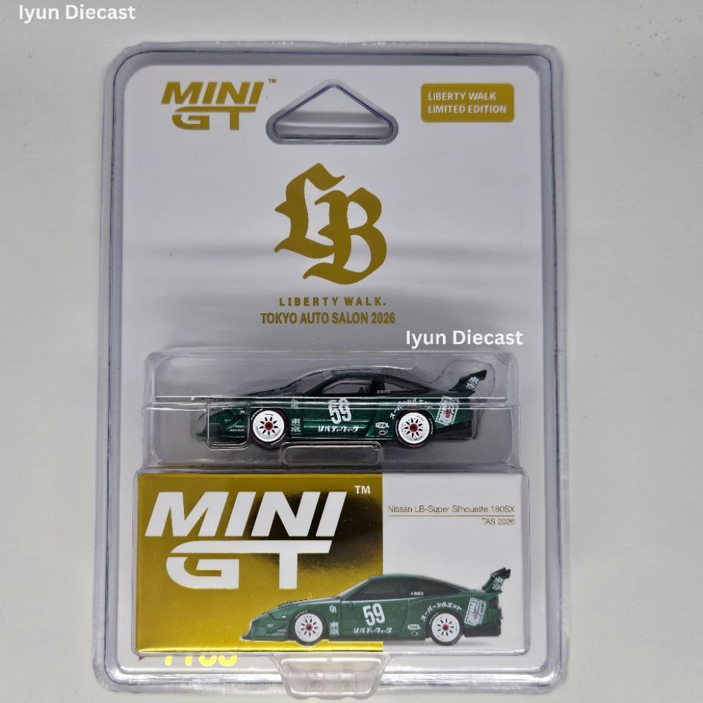 Mini GT 1163 Nissan LB-Super Silhouette 180SX 2026 Tokyo Auto Salon Japan Blister  1:64 Diecast