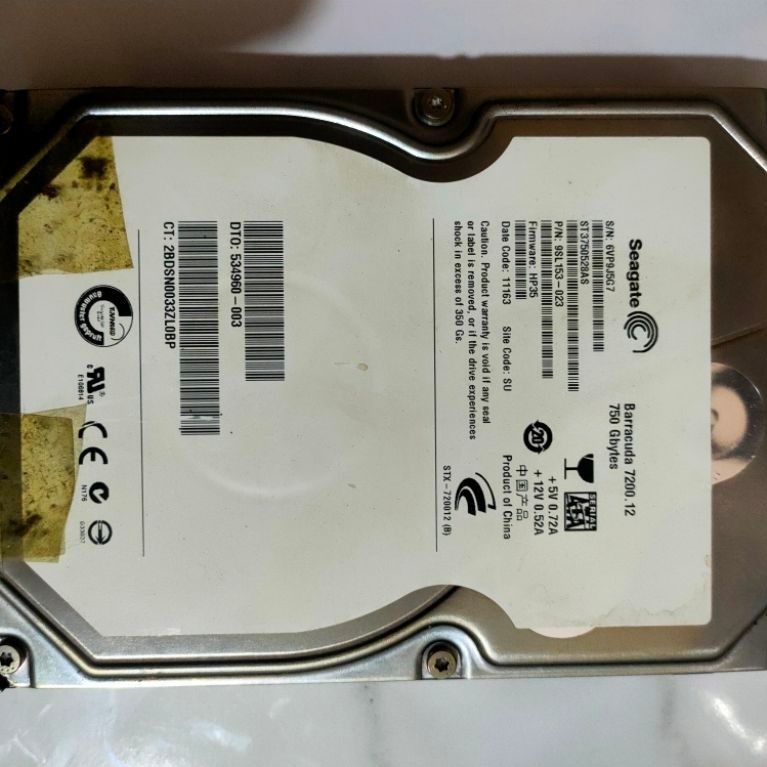 Hardisk Bekas Seagate 750GB