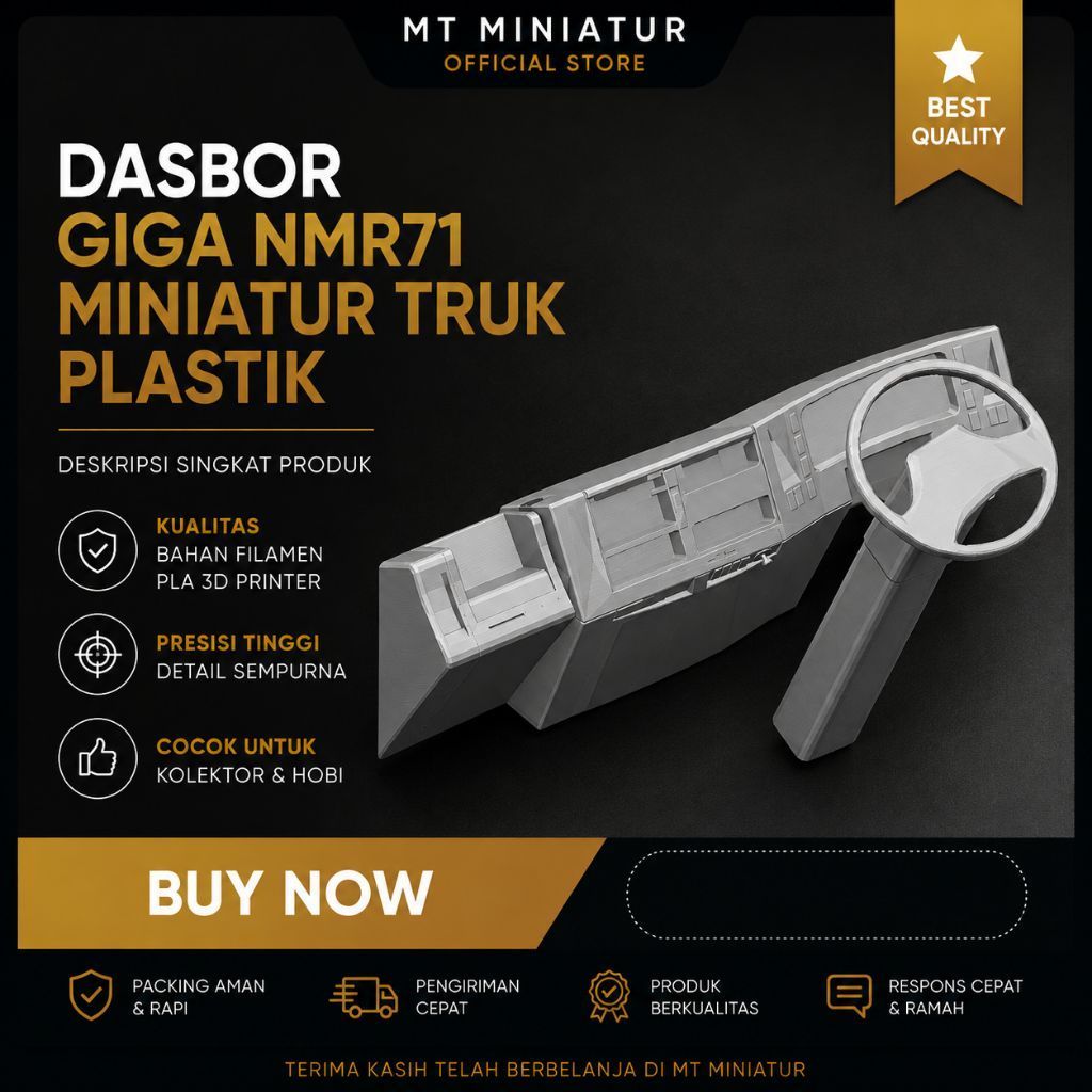 Dasbor Giga Nmr71 Miniatur Truk Plastik