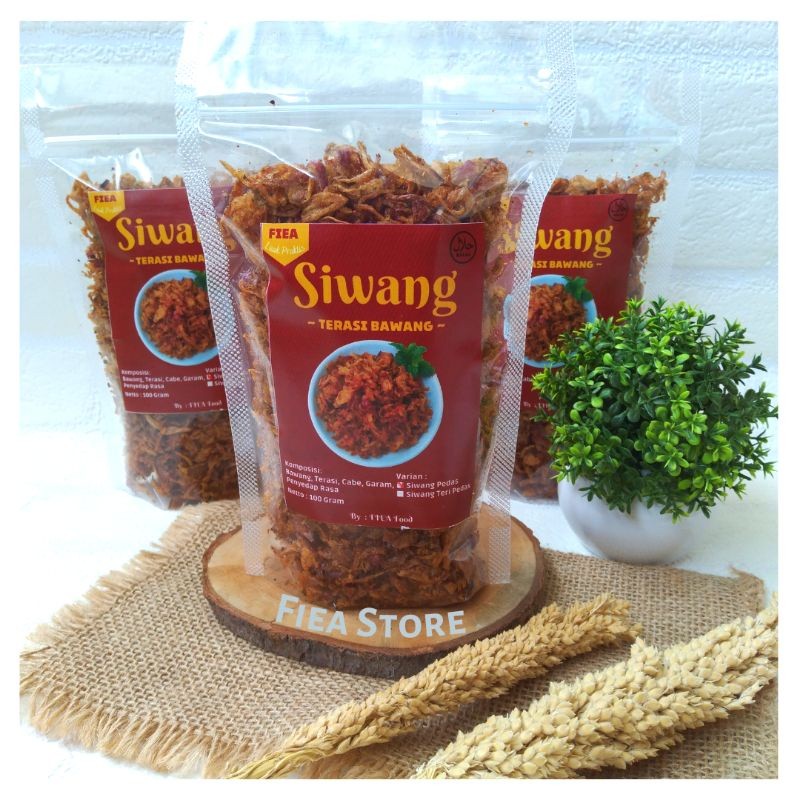 SIWANG PEDAS || SIWANG TERI PEDAS 100 Gram || Uyah Prutuk / Terasi Bawang Sedap Mantap 100 Gram
