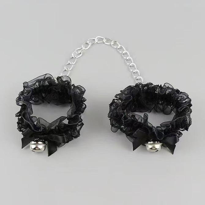 CH-40 kalung necklace y2k choker wanita bell lonceng rantai sm set lace patch borgol tangan lengan