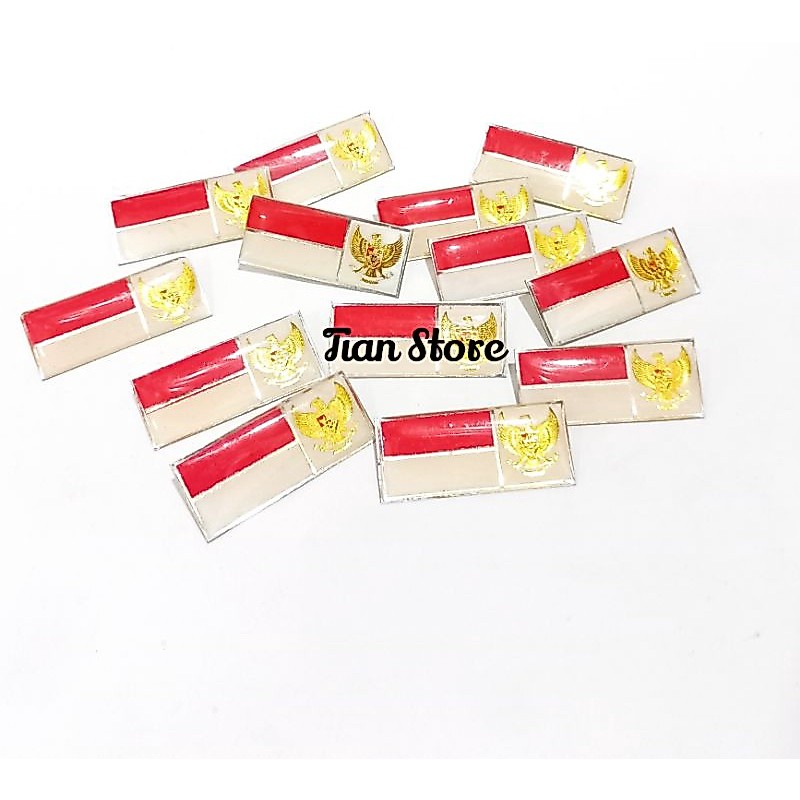 pin MPG(Merah putih garuda) warna putih