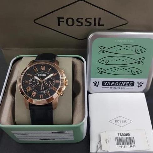 [ORIGINAL] Jam Tangan Pria Fossil FS5085 Grant Chronograph Black