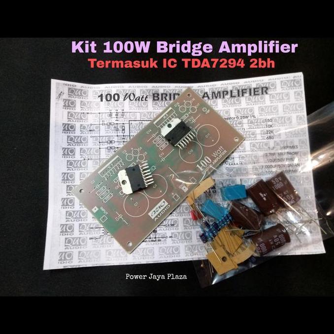 KIT POWER 100W BRIDGE AMPLIFIER PCB FIBRE GLASS + IC TDA7294 2PCS PJP79