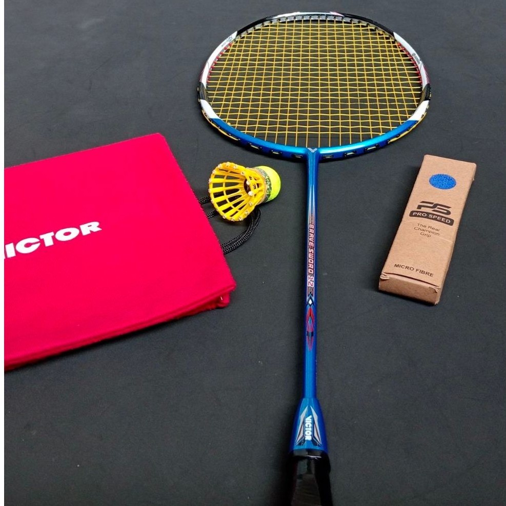 Raket badminton bekas second original victor brave sword 12