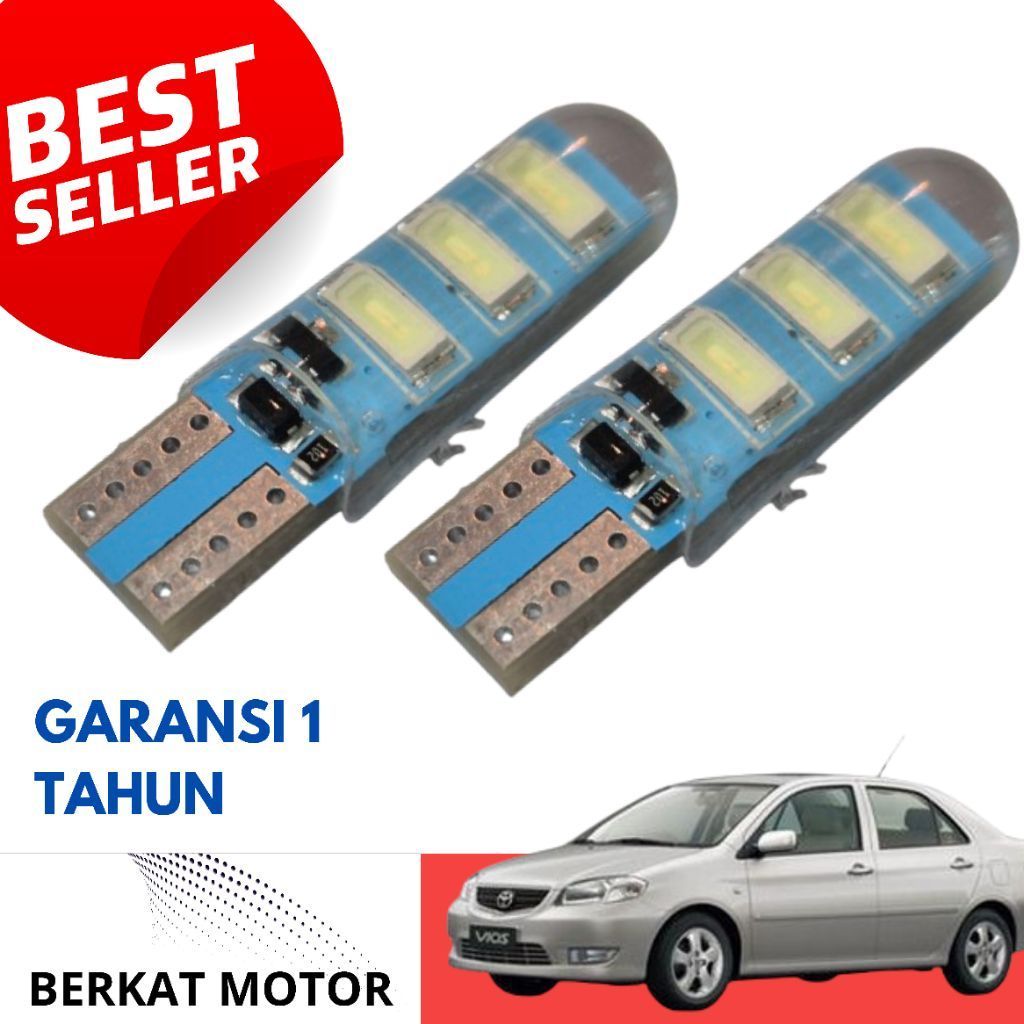 LED Lampu Senja Dajjal Vios 2003-2005 Warna Blue Ice Isi 2pcs T10 21Watt 12v PnP Toyota
