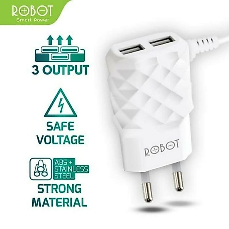 ROBOT RTK5 CHARGER 3 OUTPUT 1 KABEL DATA CASAN CHARGER HP BAWAAN ORIGINAL ASLI 100% NEW BARU ADAPTOR