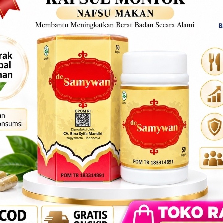 50 Kapsul Suplemen Herbal Penambah Nafsu Makan Dewasa