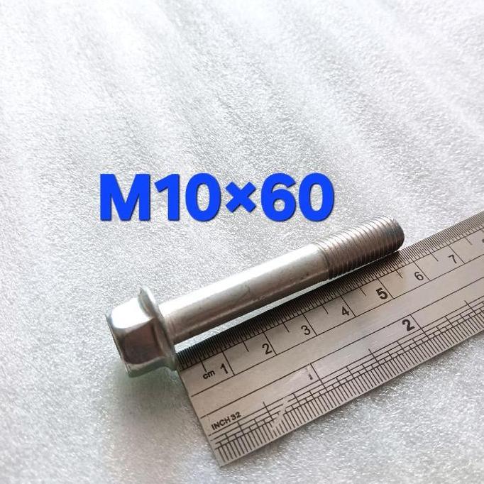 BAUT MUR FLANGE M10 KUNCI 14 M10X30 M10X60 M10X120