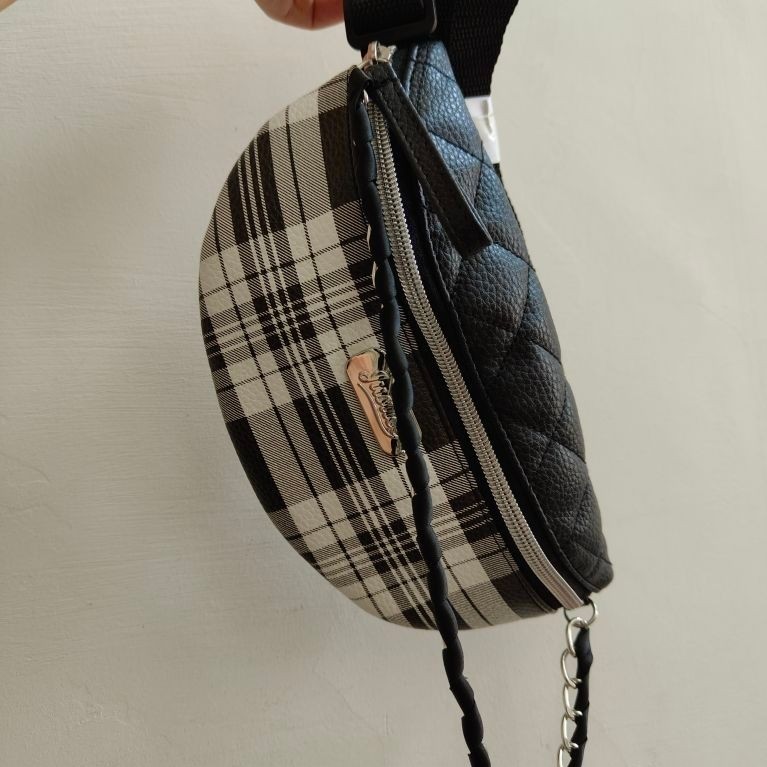 JUSTICE FANNY PACK / SLING BAG JUSTICE /BELT BAG JUSTICE TARTAN BAG / TAS PINGGANG ANAK PEREMPUAN KO