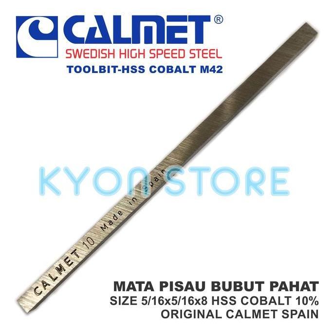 Pilihan - Mata Pisau Bubut Pahat Size 5/16X5/16X8 Hss Cobalt 10 M42 Calmet