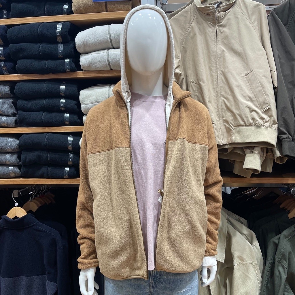 Jacket Uniqlo Man ritsleting 2 warna 34 brown