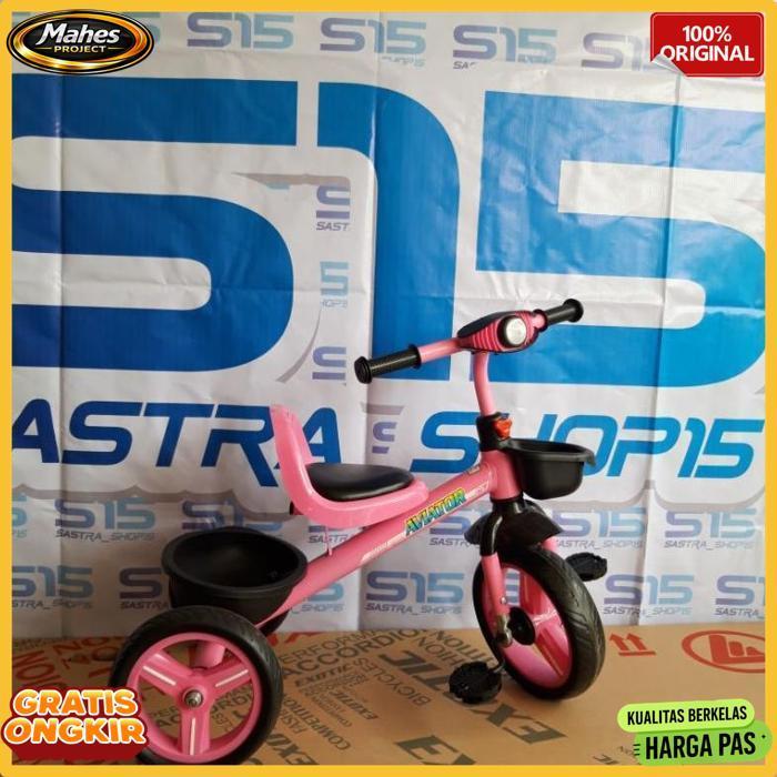 Sepeda Sepedah Speda Dorongan Kereta Anak Bayi Roda 3 Tiga Tricycl Aviator 110 Musik Murah