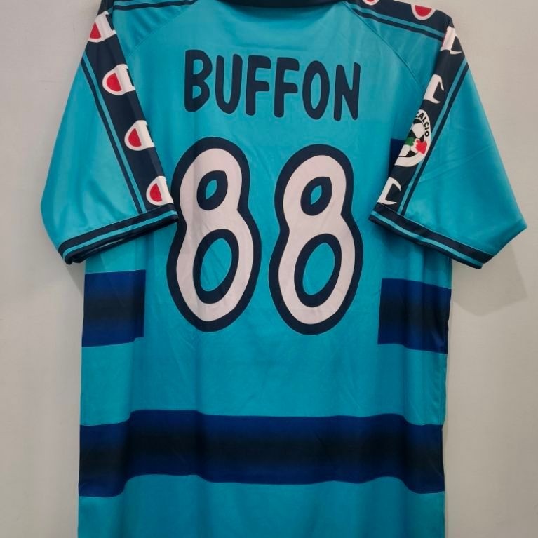 jersey baju bola retro parma mrday kiper buffon sport casual