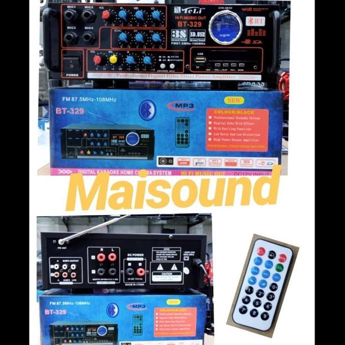 BEBAS ONGKIR - AMPLIFIER TELI BT 329 AMPLI TELI BT329 BLUETOOTH ECHO KARAOKE RADIO FM