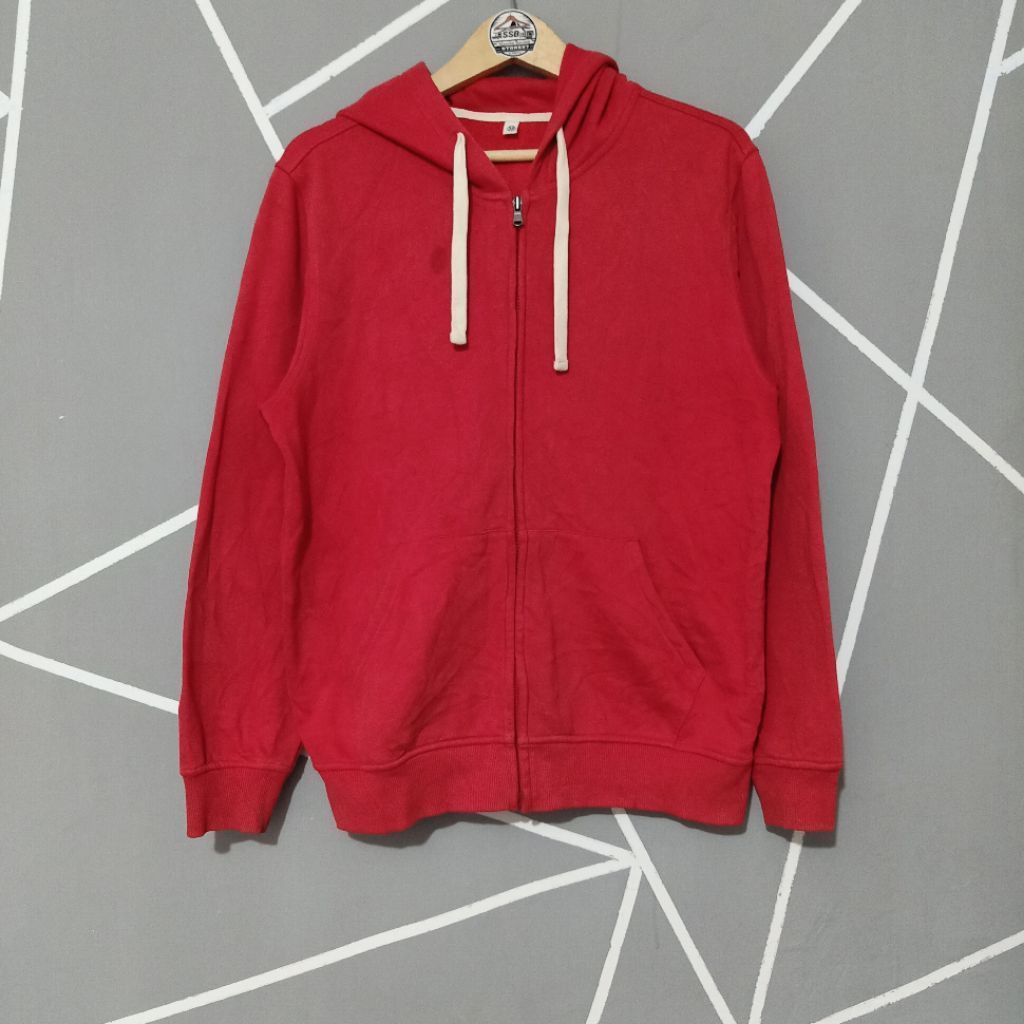 Zipper Hoodie MERAH Basic