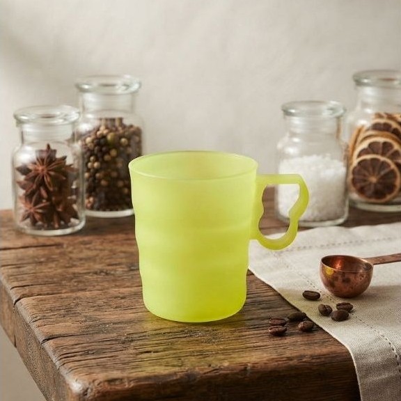 Tupperware Crescendo Mug - 350ml Yellow - Mug / cangkir tupperware new @S
