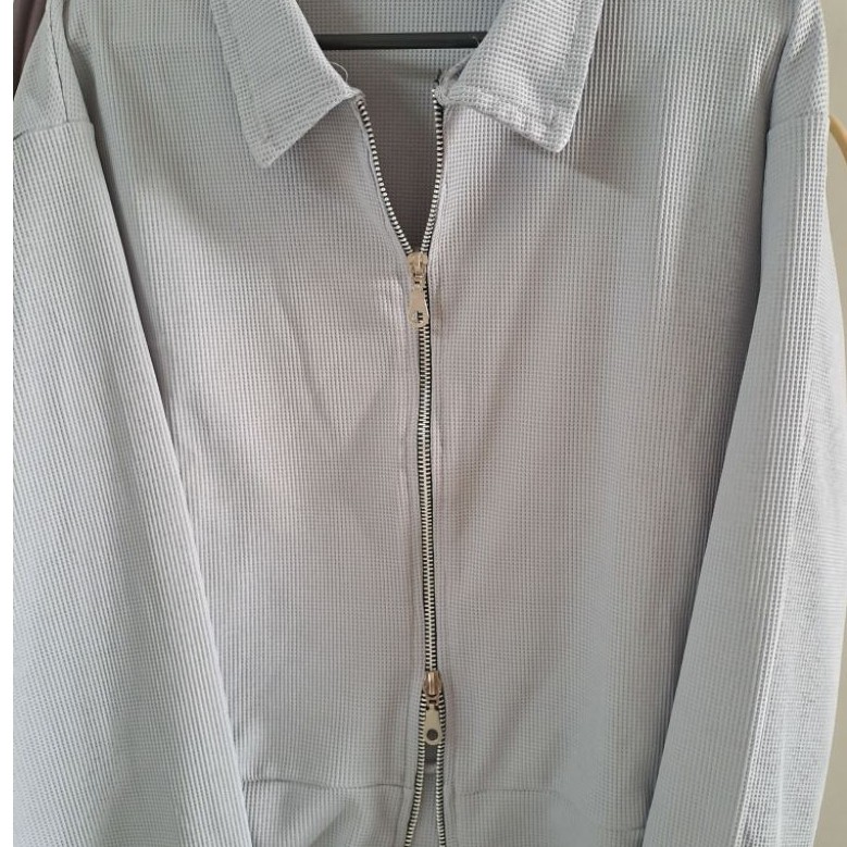 Blouse Korea Norona Blouse Waffel Warna Royal Blue