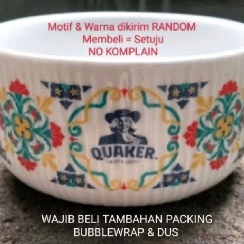 Mangkok / Mug Quaker Instant Oatmeal Bowl (NON REFUNDABLE) Special Edition Edisi Spesial Mangkuk Teb