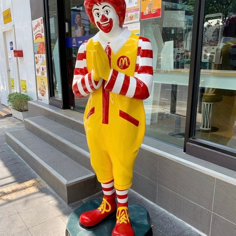 Maskot Happy meal McD Kotak Mascot McDonald Ronald Grimace Birdy Hamburglar