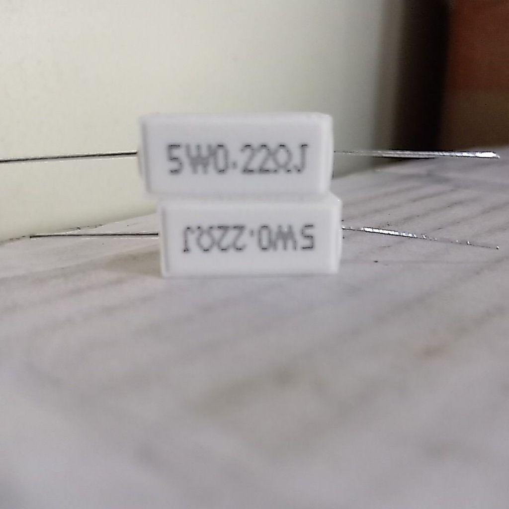 1 PCS Resistor kapur 5W 0.22R R5W Kapur 0.22 ohm