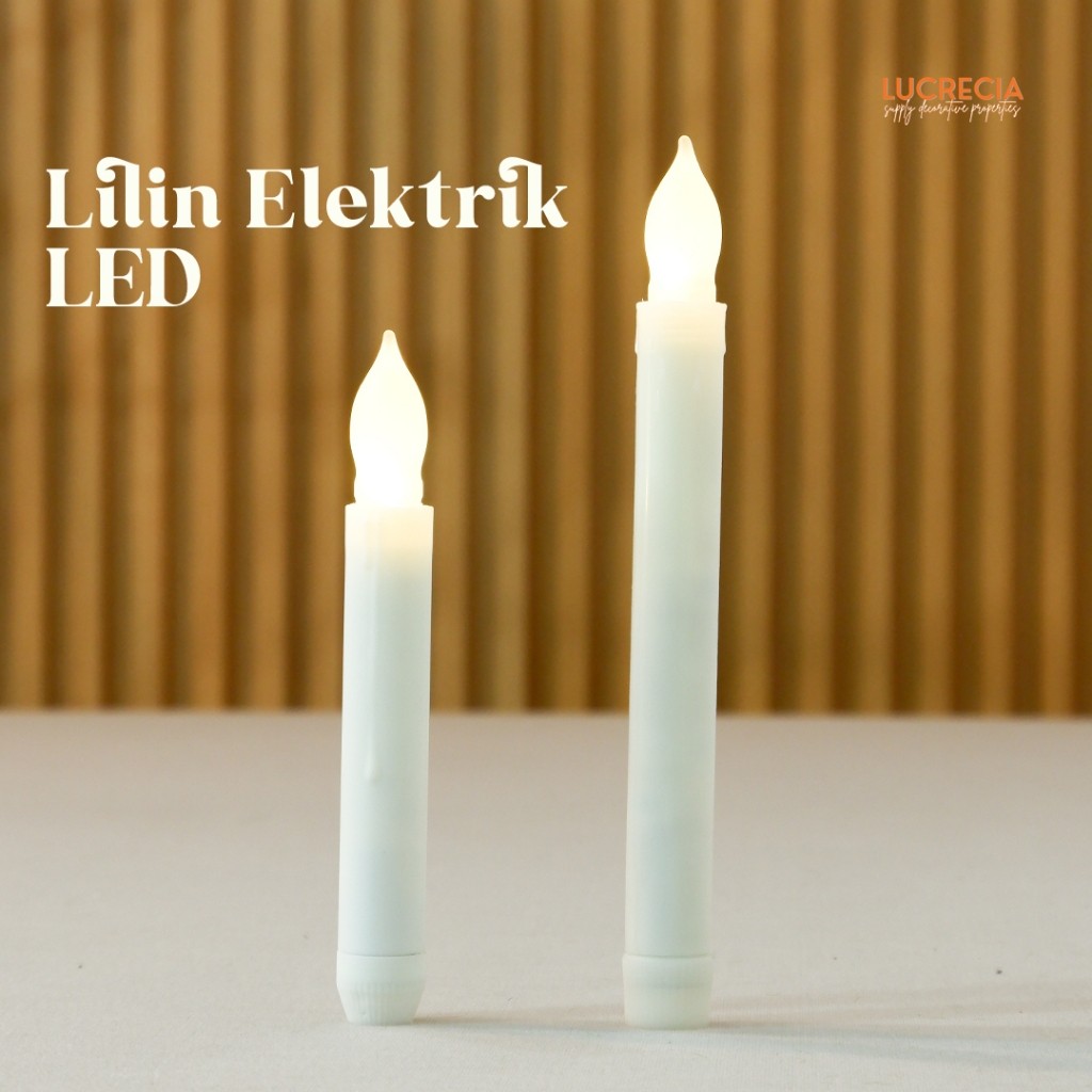 Lilin Elektrik LED Candle Satuan Dekorasi Wedding Pelaminan Lilin Palsu Pajangan Rumah Pesta Wedding