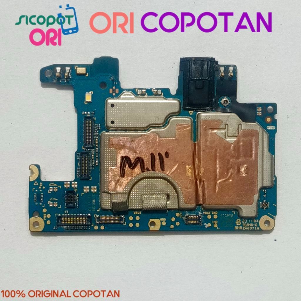 Mesin Samsung M11 Ram 3/32 Matot ( Mati Total ) Panas di Area yang di Tandai di Poto.