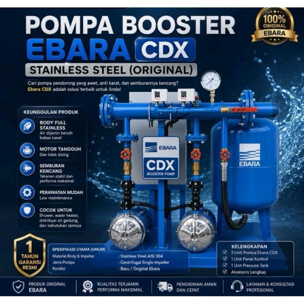 Booster pump Ebara 2 CDX 120/20/Paket Booster Pump Ebara 2 CDX 120/20