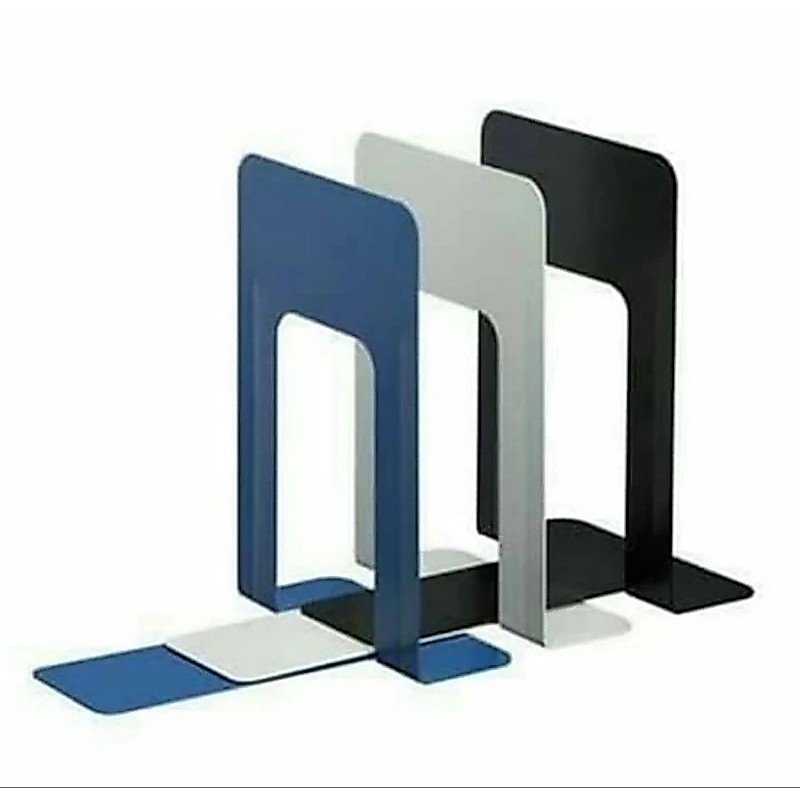 Pembatas Buku Besi/Stand book/Sekat Buku Besi - Sett isi 2 pcs