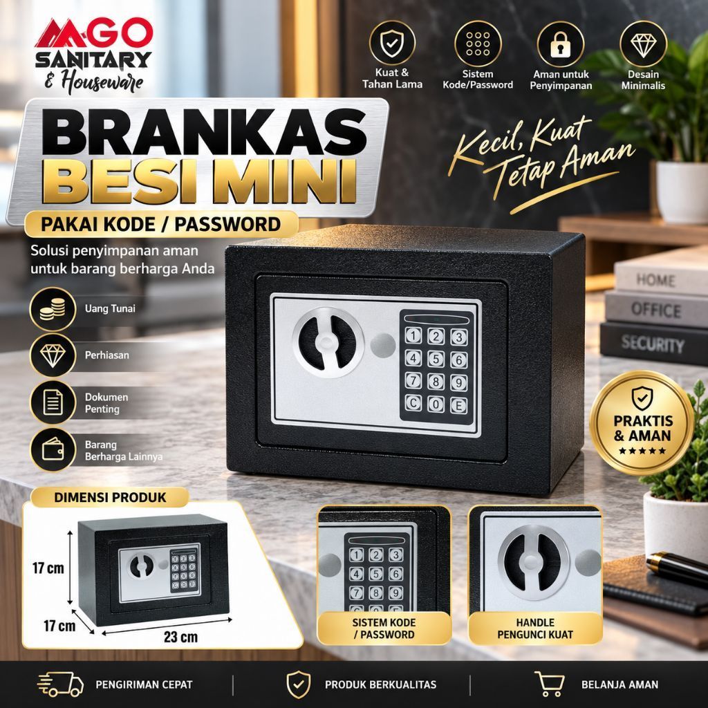 SAFETY BOX MINI/BRANKAS BESI MINI/BRANKAS UANG/BRANKAS PERHIASAN