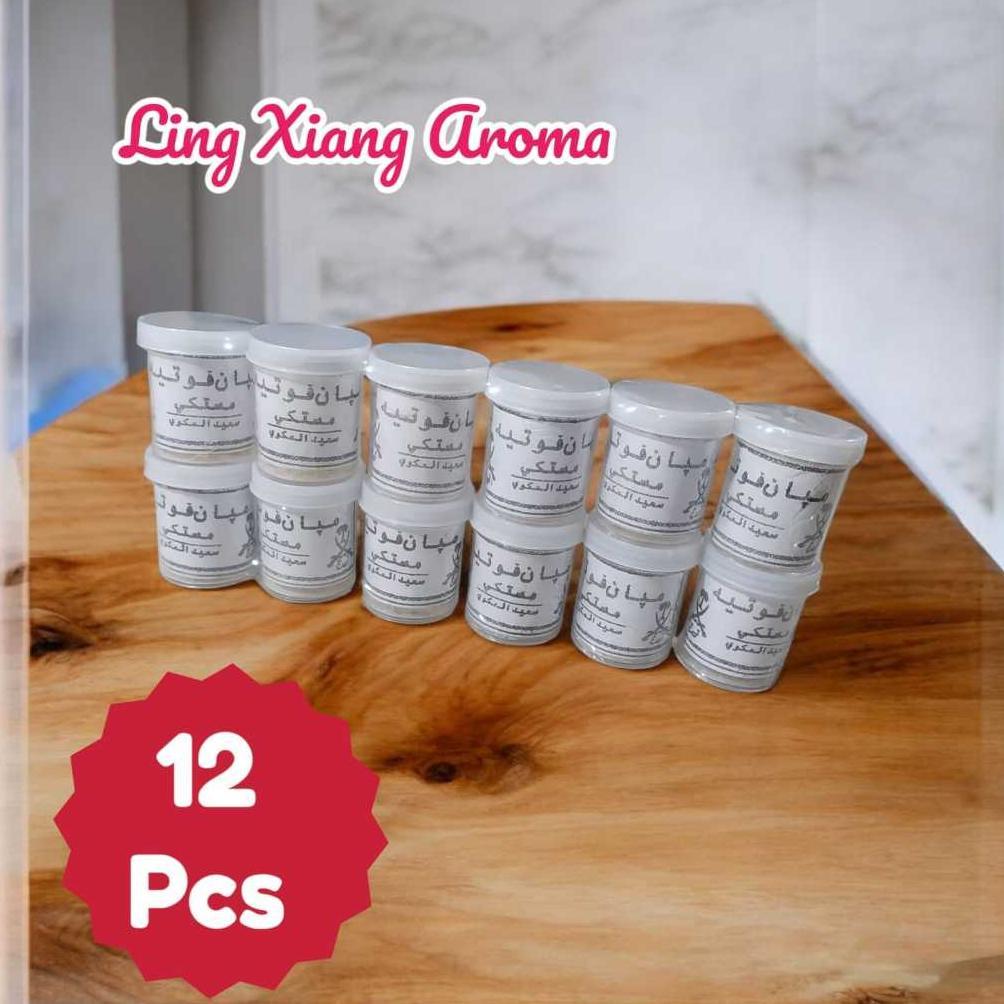 LING XIANG AROMA Menyan Mustaki Kemenyan Arab Putih Asli Getah Kemenyan 12 Pcs