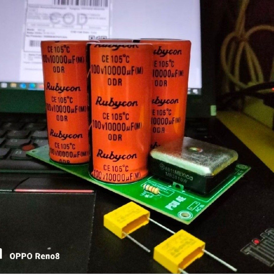 Kit PSU 4 Elco 100v Rubycon orange kulitas Bagus