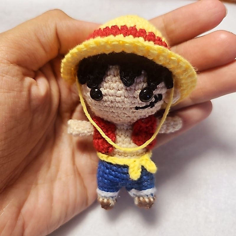 Luffy / One Piece / Crochet / Keychain / Doll