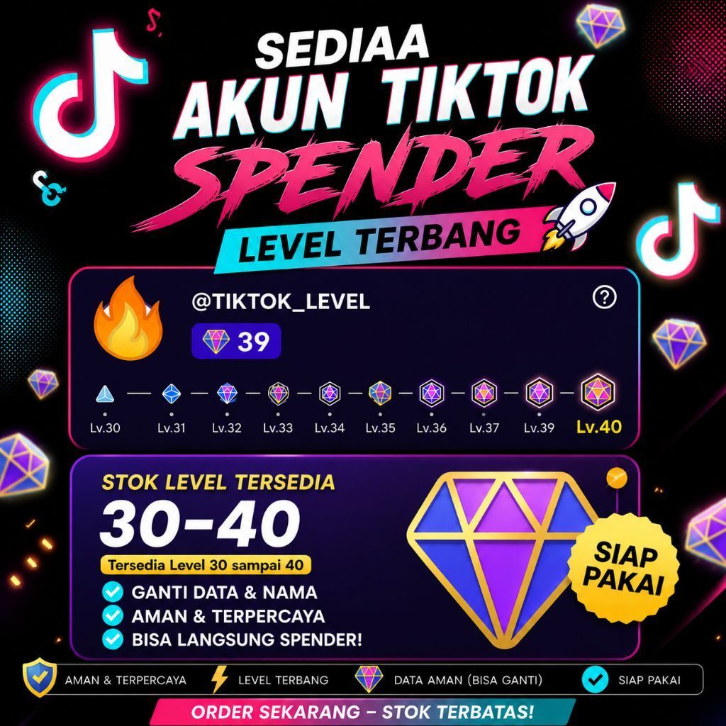 Akun TikTok level gift Spender Level Terbang