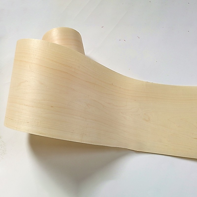 Terbaru! 1 Roll Natural Maple Wood Veneer Thin Handmade Solid DIY Wood Veneer Decorative Outer Skin 