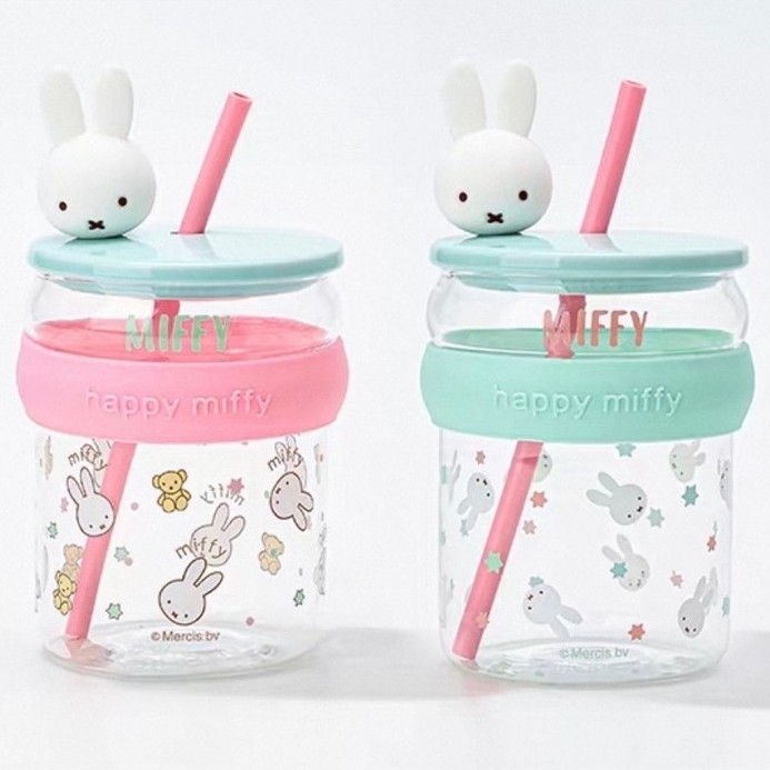 Gelas Kaca Sedot Miffy Ori