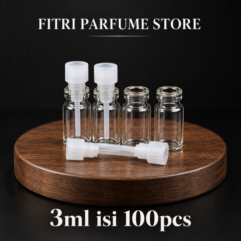 Botol parfum botol tester botol vial 3ml 3 ml 3cc isi 100pcs