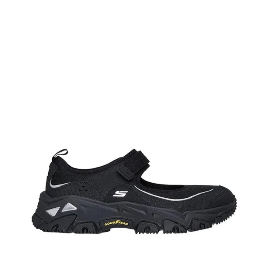 Skechers D'Lites Hiker Women's Shoes Black Mesh