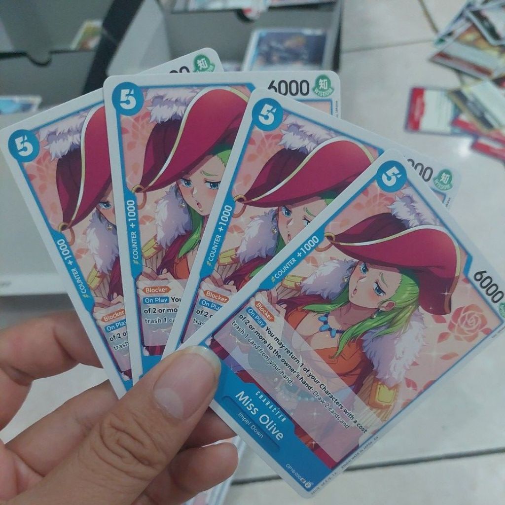 Playset 4 Pcs Miss Olive EN English OP16-050 Deck Biru