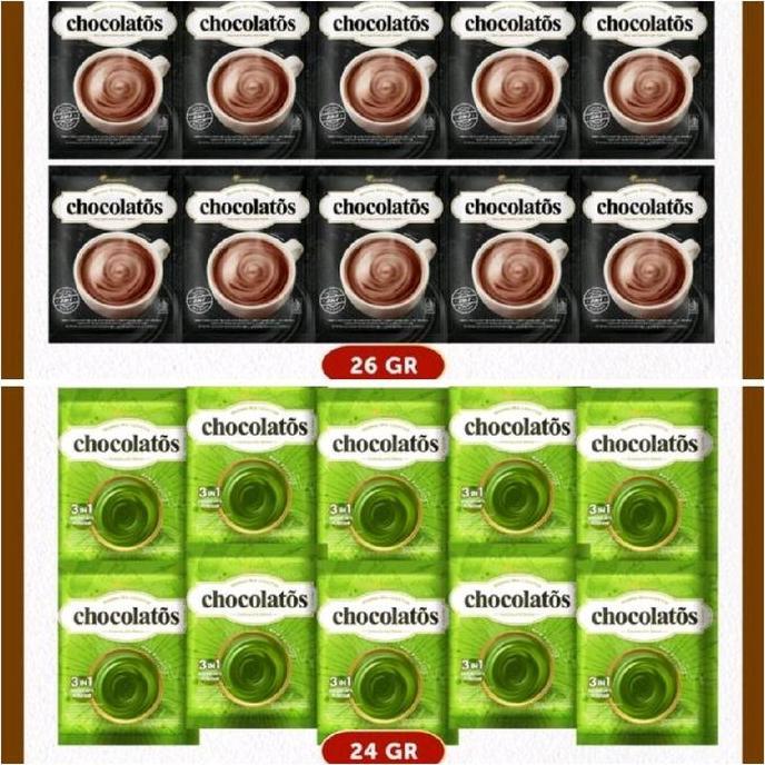 Chocolatos Choco / Matcha Powder Drink per renceng isi 25gr x 10 sachet