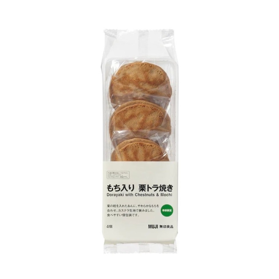 MUJI Mochi Chestnut Torayaki 4pcs Dorayaki Mochi Kastanye Jepang