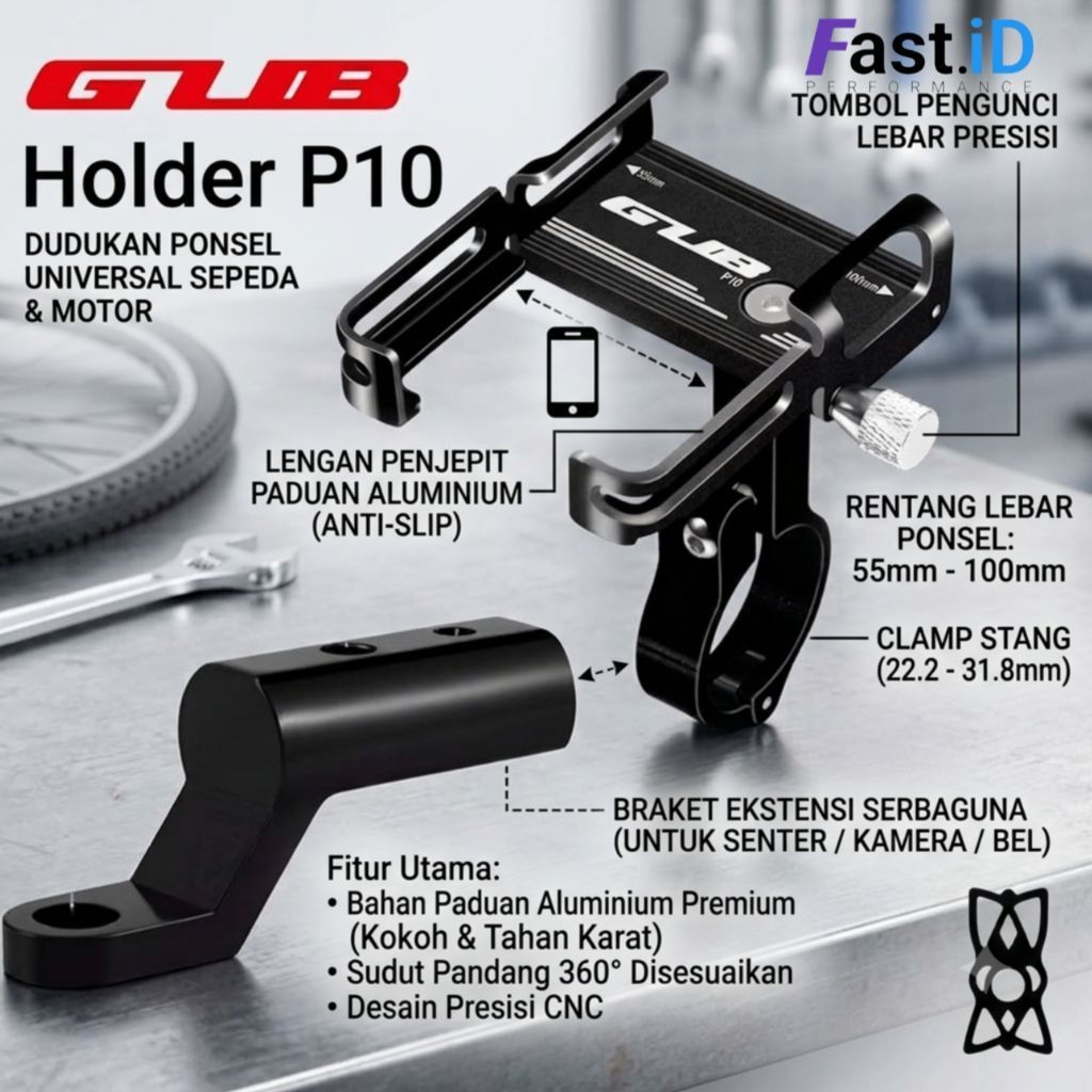 Paket Breket Holder HP GPS GUB P30 P10 G81 Holder HP Motor Adv Pcx Fazzio Vario Beat Scoopy