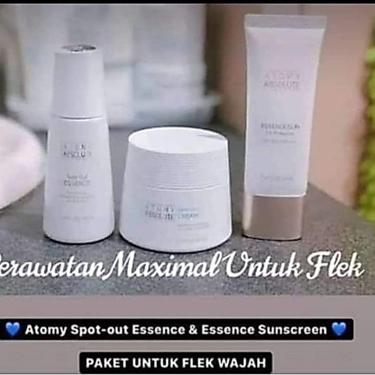 Atomy 3in1 absolute spot out essence + cream +suncreen absolute khusus wajah flek ori