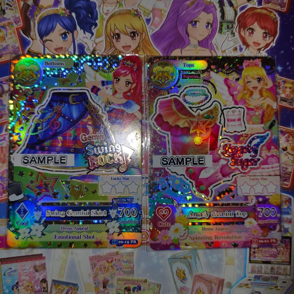 Aikatsu 2Wings Ichigo Seira Premium Sample Cards Angely Sugar Swing Rock