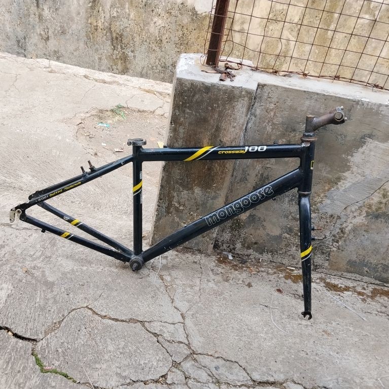 FRAME FORK SEPEDA 700C MONGOOSE CROSSWAY 100 Seri SNMNGxxx  SIZE S atau 17" ALLOY MURAH SAJA