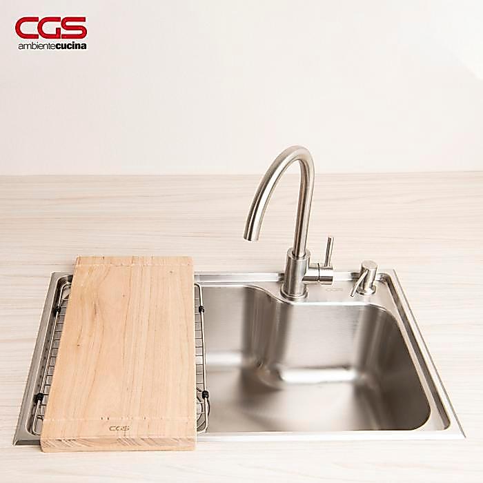 Kitchen Sink Bak Cuci Piring Dapur Stainless Steel 1 Lubang CGS SIENA Workstation Sink - Paket