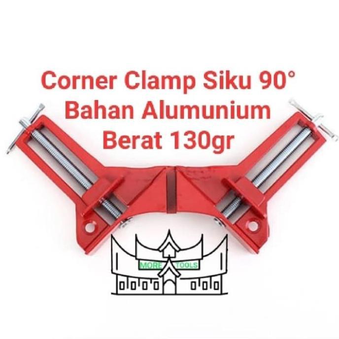 Corner Clamp Klem Sudut Siku 90 Derajat Alumunium 130Gr